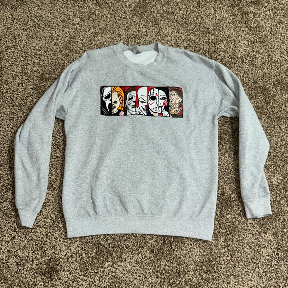 Horror Movie Embroidered Crewneck
